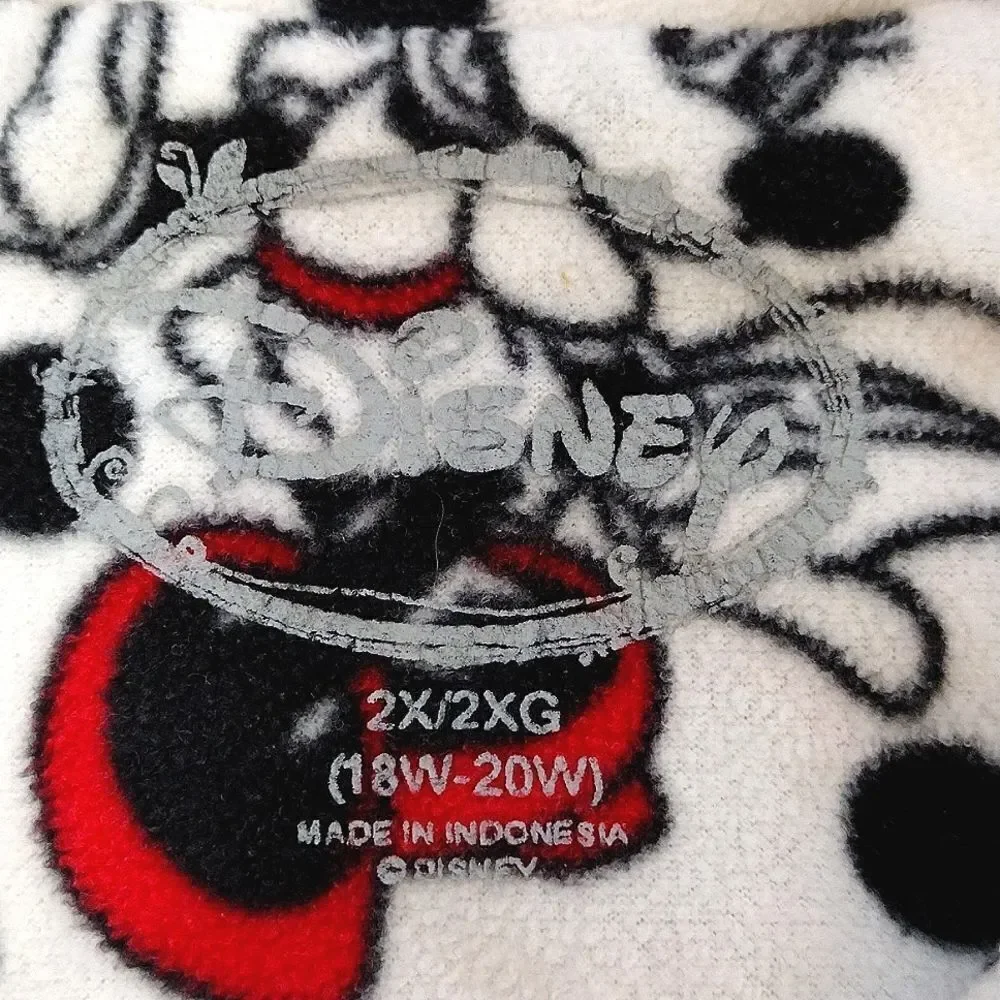 Disney Y2K Minnie Mouse Polka Dots Fleece Long Sleeve PJ Pant‎ Set Plus 2X - Picture 12 of 16